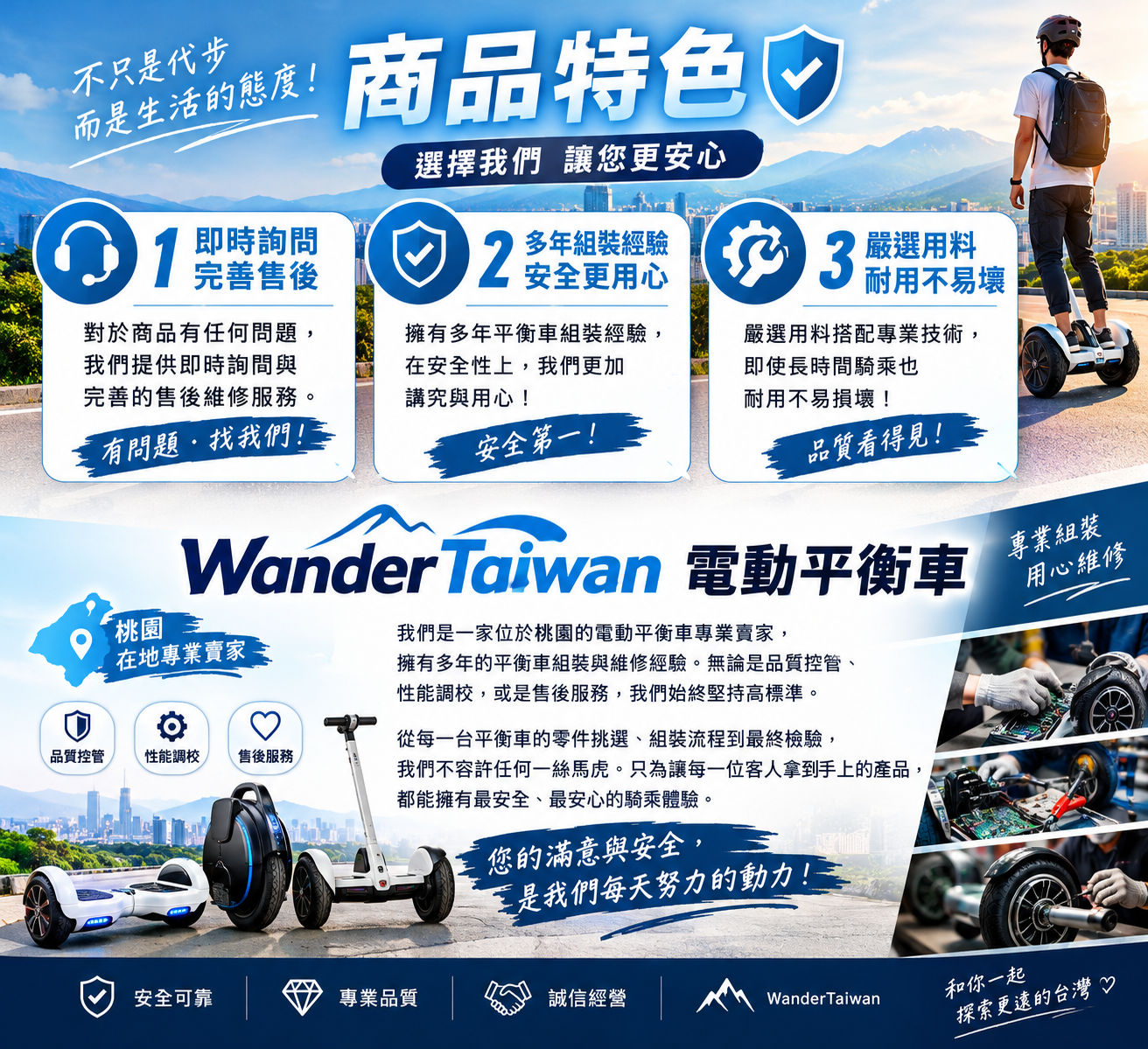 wander 滑板 維修